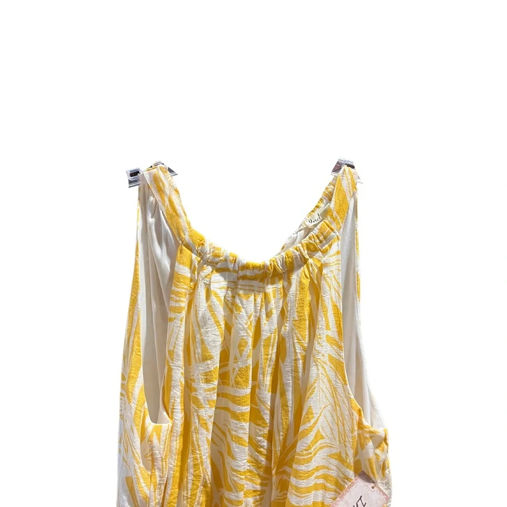 Indigo Rose Sunny Yellow Patterned Dress - Picture 6 of 8